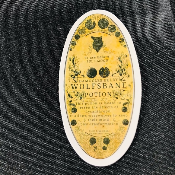 WolfsBane Witchy Sorceress Supreme Potion B0ttle Label Sticker - Picture 5 of 8